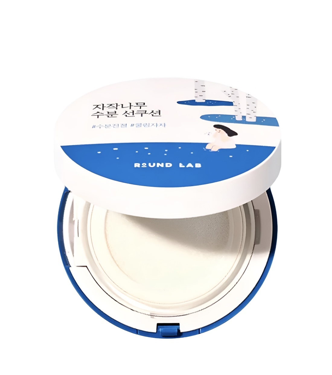 Солнцезащитный кушон с берёзовым соком Round Lab Birch Juice Moisturizing Sun Cushion SPF50+ PA++++