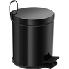 Berges 123001 Ведро-контейнер BERGES для мусора с педалью 5 л, черное черный/ нержавеющая сталь
