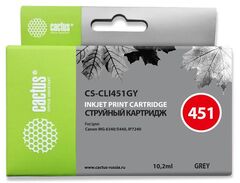 Картридж струйный Cactus CS-CLI451GY серый (10.2мл) для Canon MG6340/5440/IP7240