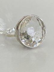 Горный хрусталь 590 (кольцо из серебра)