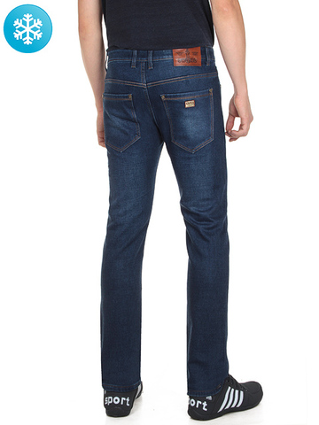 930 джинсы мужские утепленные, синие
