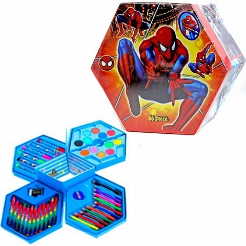 Детский набор для рисования 46 предметов Человек-паук 