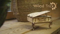 Рояль от WoodTrick Сборная модель музыкальной шкатулки - деревянный конструктор, 3D пазл