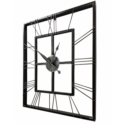 Настенные часы 07-114 с серебристой патиной 80х90см Династия