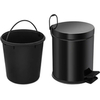 Berges 123001 Ведро-контейнер BERGES для мусора с педалью 5 л, черное черный/ нержавеющая сталь