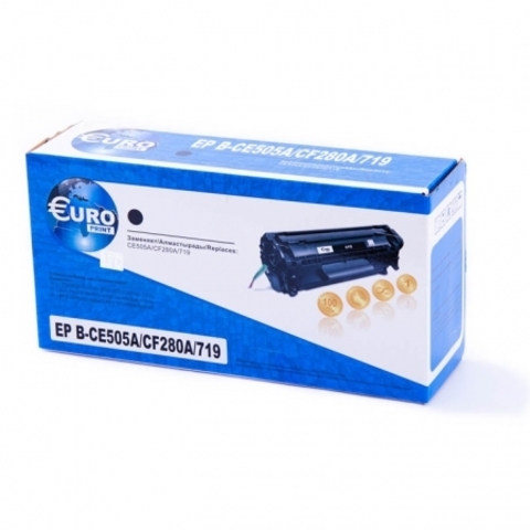 Картридж лазерный EuroPrint 80A/05A/(CRG-719) CE505A/CF280A/(CRG-719) черный (black), до 2300 стр - купить в компании MAKtorg