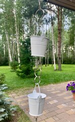 Дождевая цепь «Ведра на кольцах», Белые RAL9010