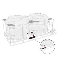 Комплект полного слива боковой для мотопомпы G3 на две емкости TR ЭкоПром(7,7кг;) - арт.557439