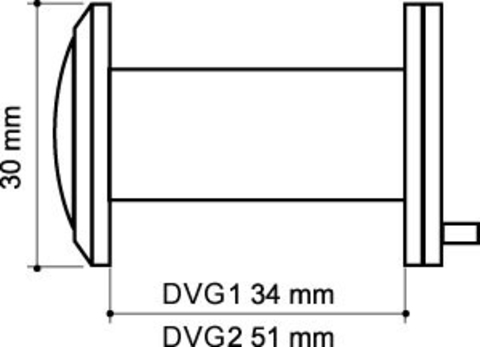 Глазок дверной, Armadillo (Армадилло) стеклянная оптика DVG1, 16/35х60 CP Хром