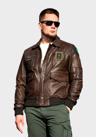 Куртка кожаная AERONAUTICA Pilot