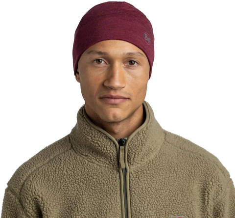 Картинка шапка-бини Buff Merino Midweight Melange Tibetan Red - 2