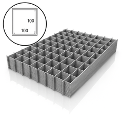 Сварная сетка 100*100 диаметр 4 мм (карта 1000*2000, 10шт)