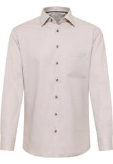 Сорочка мужская Eterna Modern Fit 8464-X181-21 из фактурной ткани бежевая