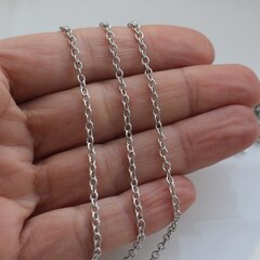 Цепочка 2,5*3 мм, родий, 54см, А038-2 (54см)