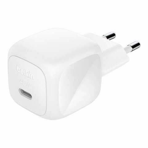 Зарядное устройство Belkin Boostcharge Compact Wall Charger 45W USB-C PD , PPS, белый