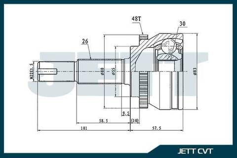 ШРУС внешний JETT V42-8013 ABS