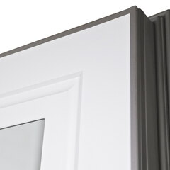 Входная дверь уличная АСД с терморазрывом 3К Норильск муар коричневый с зеркалом/ Белый матовый