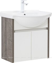 Aquanet 345122 Тумба Сидней 60 цв.дуб рошелье/белый (раковина Shenxin) (345122) фото