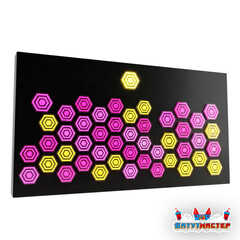 Интерактивная световая стена «Неосоты», с сенсорными шестигранниками