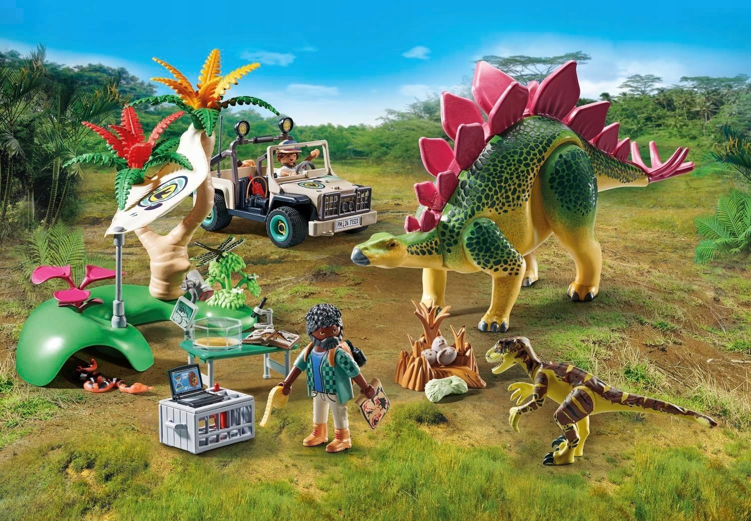 Конструктор Playmobil Dinos - Лагерь исследований динозавров,  исследовательское путешествие с учеными - Плеймобиль 71523 купить в Москве  | Доставка по России.