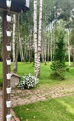 Дождевая цепь «Ведра на кольцах», Белые RAL9010