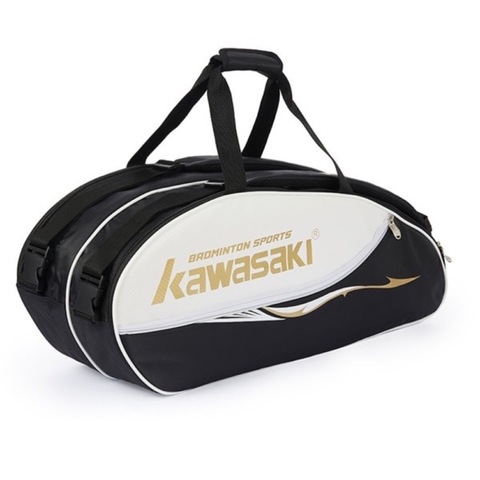 Сумка для бадминтона Kawasaki Black/Gold (6 ракеток)