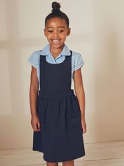 Сарафан школьный с карманами для девочки Next 977-551, Темно-синий