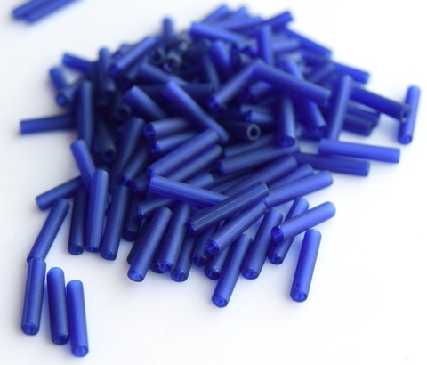 Стеклярус Тохо 9 мм 0008DF синий матовый