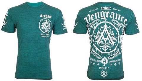 Archaic | Футболка мужская Of The People Grass AM1015GRS от Affliction перед и спина