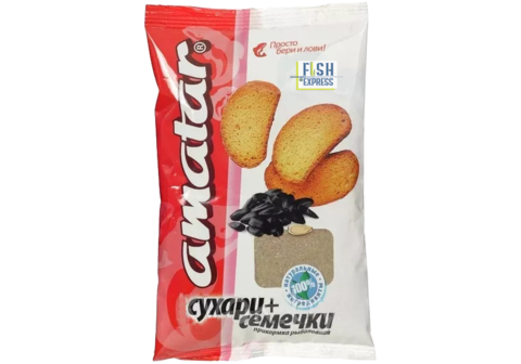 Прикормка Amatar СУХАРИ-СЕМЕЧКИ 750г 10 шт/уп.