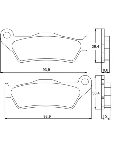 AGPP97ST Тормозные колодки дисковые мото Accossato (FDB2039ST)