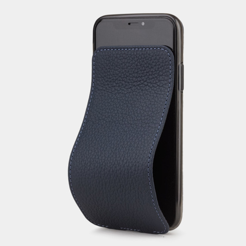 Чехол для iPhone X/XS из натуральной кожи теленка, цвета синий