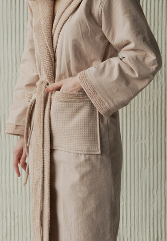 Халат вафельно-махровый Luxberry Cozy Home мокко