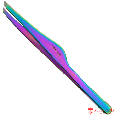 Пинцет для бровей Solinberg g808, голографик (заводская заточка)