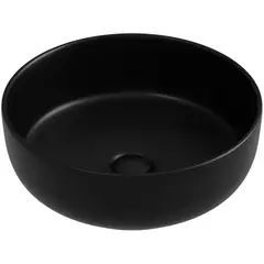 Ceramica Nova CN12003MB CN12003MB  Раковина накладная круглая CERAMICANOVA TAYCAN 375*375*135, цвет матовый черный фото