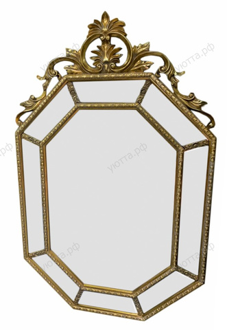 Зеркало настенное в зеркальном багете 90*144 - Золотой