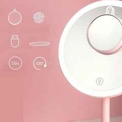 Зеркало косметическое настольное Xiaomi Jordan Judy LED Makeup Mirror (NV529) с подсветкой pink