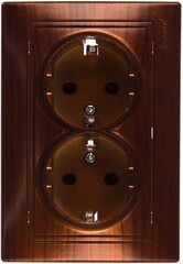 MIRA 701 0505 127 Розетка сдв.с/з керамика. махагон