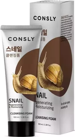 Consly Snail Mucus Regenerating Creamy Cleansing Foam Пенка для умывания восстанавливающая кремовая с муцином улитки