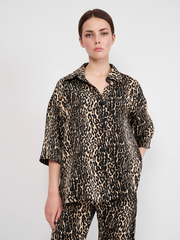 РУБАШКА УКОРОЧЕННАЯ С ПРИНТОМ ЛЕО