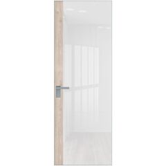 Алюминиевая дверь 6AGК кромка матовая остеклённая