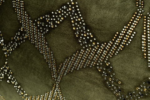 Подушка декоративная с бисером 30x50 Garda Decor Арабески зеленая 70SW-20402