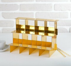 Подставка-ступенька для кексов, цвет золотой