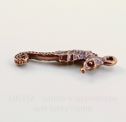 Подвеска TierraCast "Морской конек" (цвет-античная медь) 24х10 мм