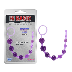 Фиолетовая анальная цепочка Sassy Anal Beads - 26,7 см. - 