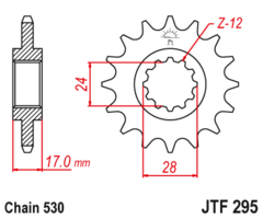 Звезда передняя Honda CBR 600 F JTF 295.15 RB