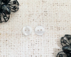 Пуговицы, 2 прокола, d 11 мм, белый