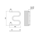 Полотенцесушитель электрический Terminus М-образный 400x500