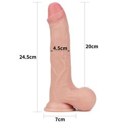 Телесный фаллоимитатор Sliding Skin Dual Layer Dong - 24,5 см. - 