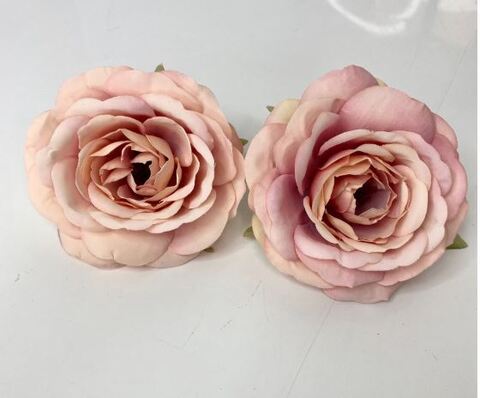 Голова розы, Амаретто, Светло-розовый, 10 см.